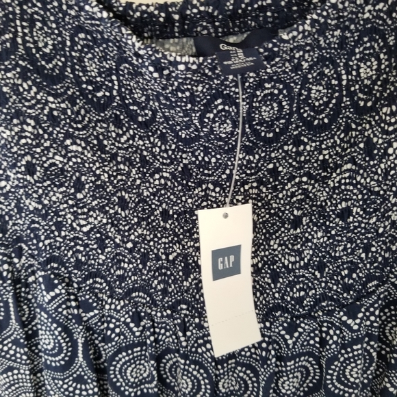 Gap NWT Blue and White Maxi Dress w/ Elastic Top - Picture 5 of 12